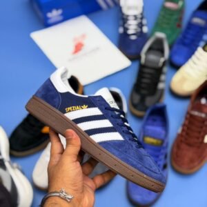 Spzl Classic Suede Gum Sole Sneakers - Blue  White