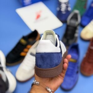 Spzl Classic Suede Gum Sole Sneakers - Blue White - Image 5