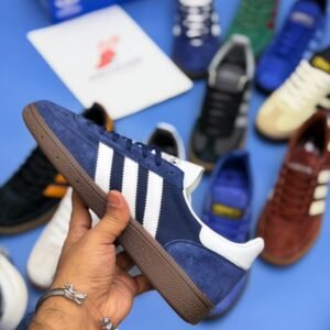 Spzl Classic Suede Gum Sole Sneakers - Blue White - Image 3