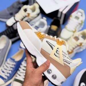 Air Max Fashion - White Brown - Image 3