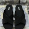 DR CROSS STRIP SLIDES - BLACK