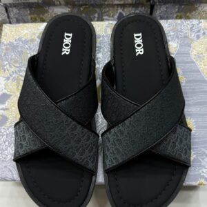 DR CROSS STRIP SLIDES - LIGHT GREY
