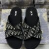 DR CROSS STRIP SLIDES- CREAM
