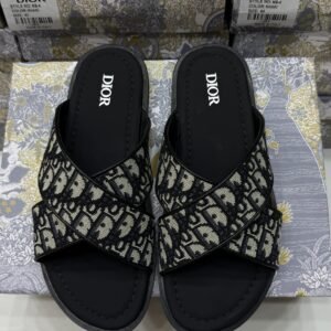 DR CROSS STRIP SLIDES- CREAM